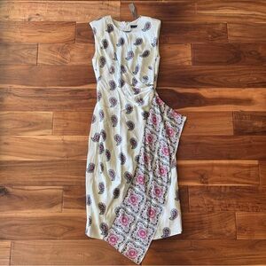 J. Crew Faux-wrap midi dress in paisley NWT  SMALL
